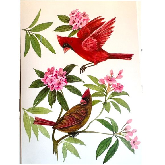 Vtg GREETING CARDS "Winged Beauties" Watercolor Birds Embossed Full Set Ephemera - Picture 12 of 15